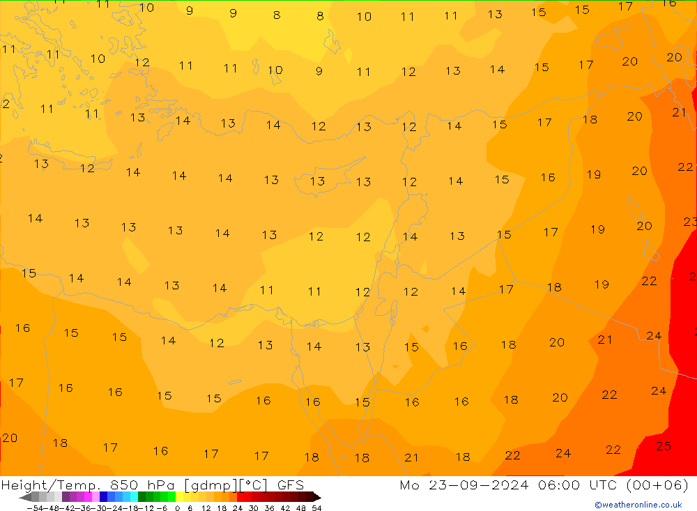 Z500/Rain (+SLP)/Z850 GFS Mo 23.09.2024 06 UTC