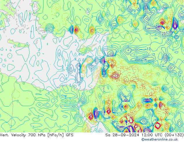 Vert. Velocity 700 hPa GFS Sa 28.09.2024 12 UTC