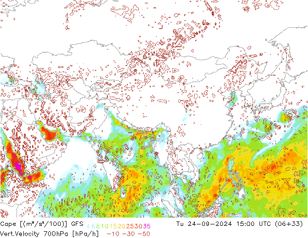 Cape GFS  24.09.2024 15 UTC