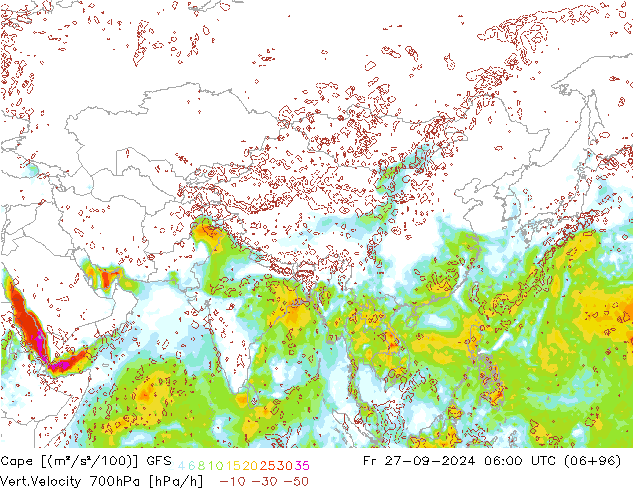 Cape GFS vie 27.09.2024 06 UTC