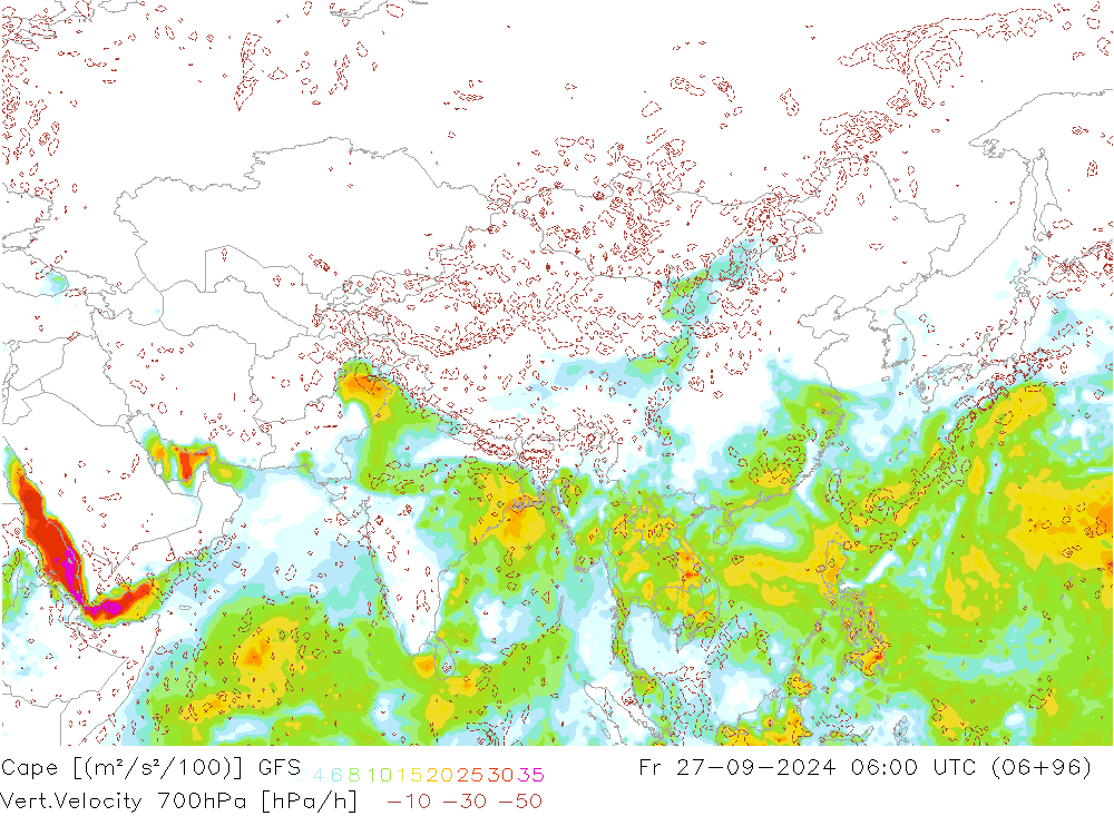 Cape GFS vie 27.09.2024 06 UTC