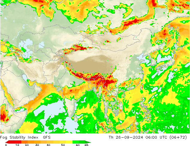 Fog Stability Index GFS Čt 26.09.2024 06 UTC