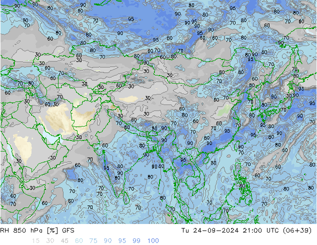 RV 850 hPa GFS di 24.09.2024 21 UTC