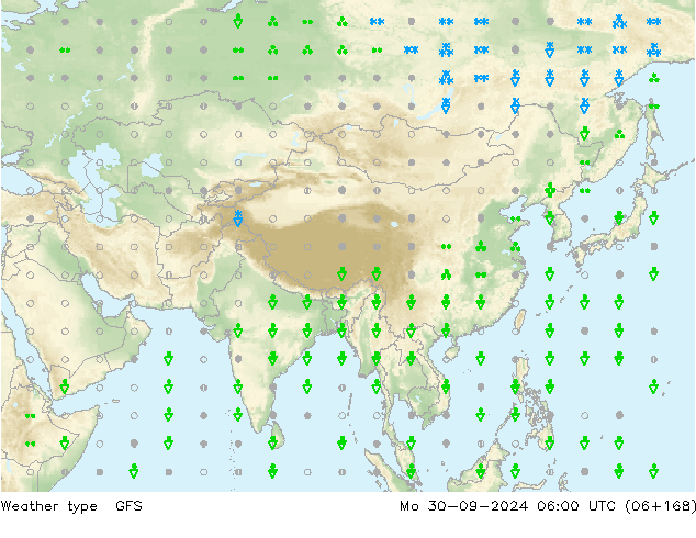 Weather type GFS Mo 30.09.2024 06 UTC