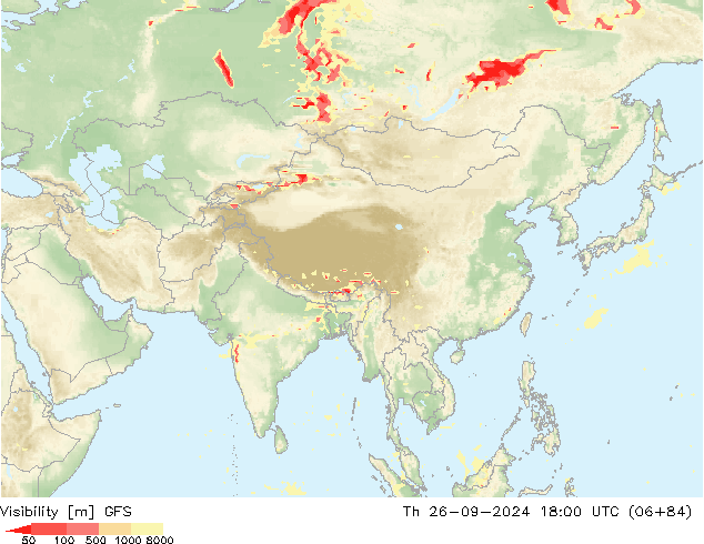 Visibilité GFS jeu 26.09.2024 18 UTC