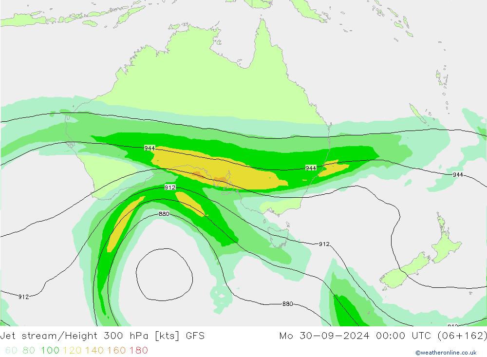 джет GFS пн 30.09.2024 00 UTC