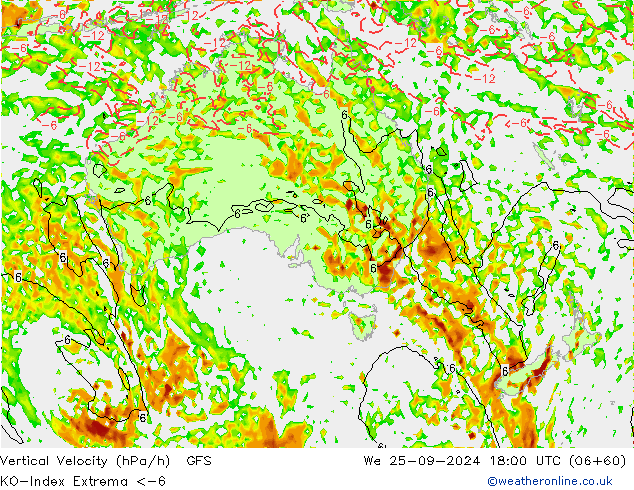 Convection-Index GFS Qua 25.09.2024 18 UTC