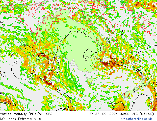 Konvektiv-Index GFS Fr 27.09.2024 00 UTC