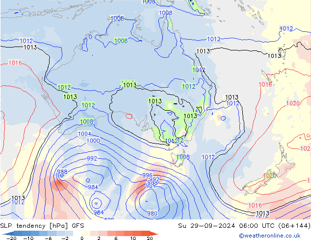 tendencja GFS nie. 29.09.2024 06 UTC