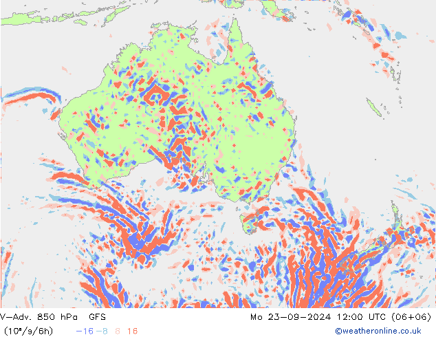 V-Adv. 850 hPa GFS Mo 23.09.2024 12 UTC