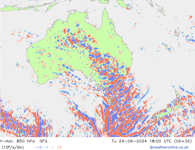 V-Adv. 850 hPa GFS Ter 24.09.2024 18 UTC