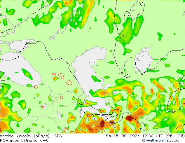 Convection-Index GFS so. 28.09.2024 12 UTC