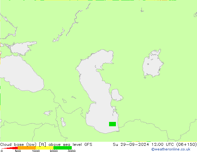 Cloud base (low) GFS  29.09.2024 12 UTC