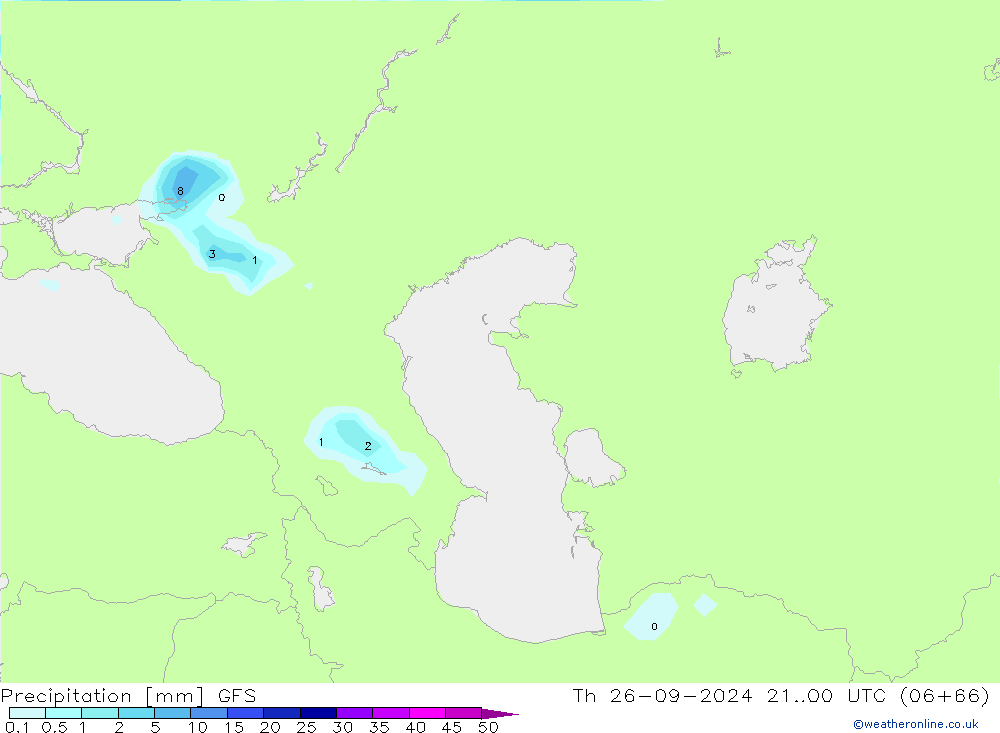 Precipitation GFS Th 26.09.2024 00 UTC