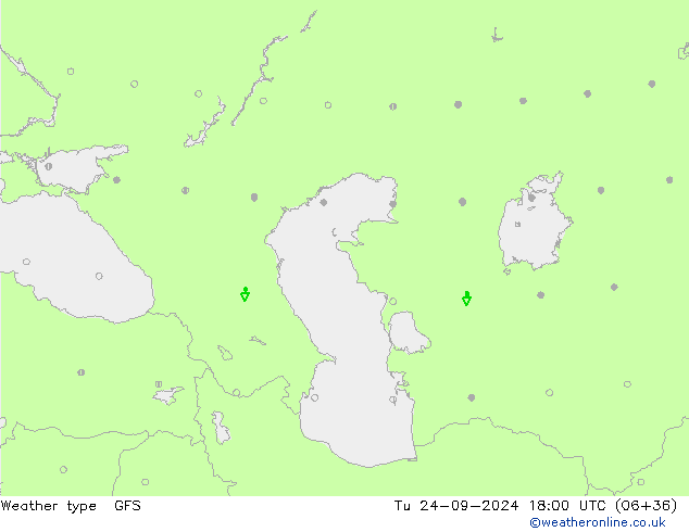 Type de précipitation GFS mar 24.09.2024 18 UTC