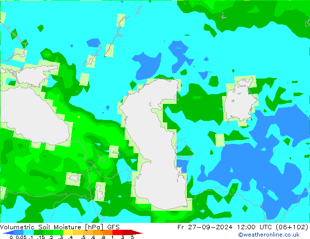 Volumetric Soil Moisture GFS пт 27.09.2024 12 UTC