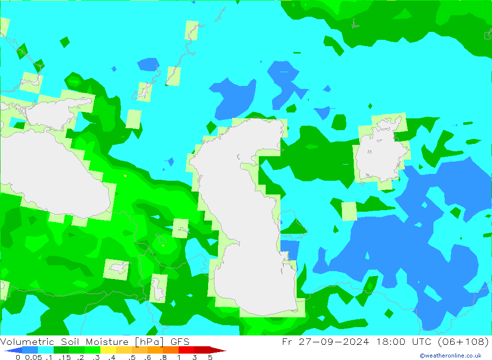 Volumetric Soil Moisture GFS Sex 27.09.2024 18 UTC