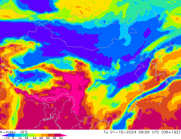 K-Index GFS Di 01.10.2024 06 UTC