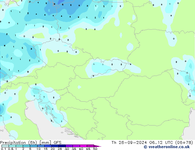 Z500/Rain (+SLP)/Z850 GFS Th 26.09.2024 12 UTC