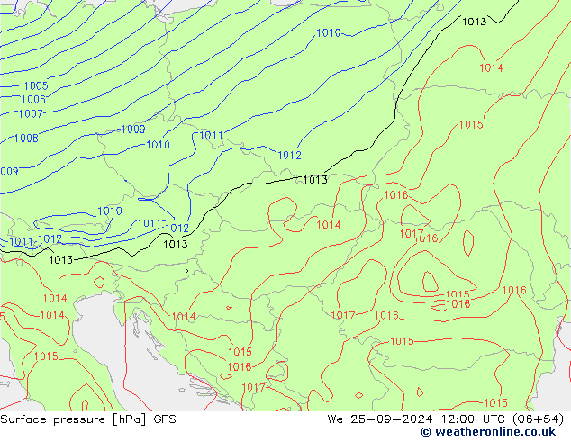 GFS: mer 25.09.2024 12 UTC