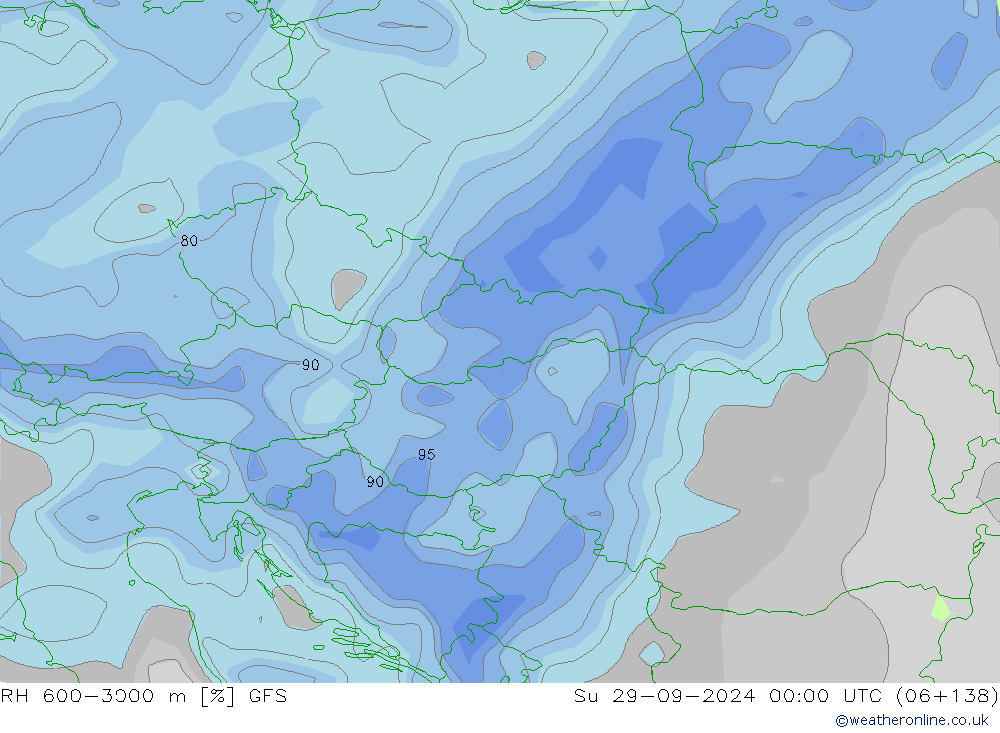 600-3000 m Nispi Nem GFS Paz 29.09.2024 00 UTC