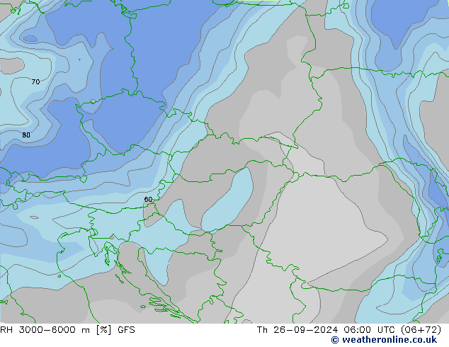 RH 3000-6000 m GFS Čt 26.09.2024 06 UTC