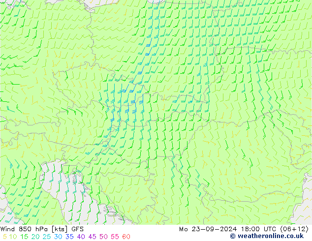 Wind 850 hPa GFS Září 2024