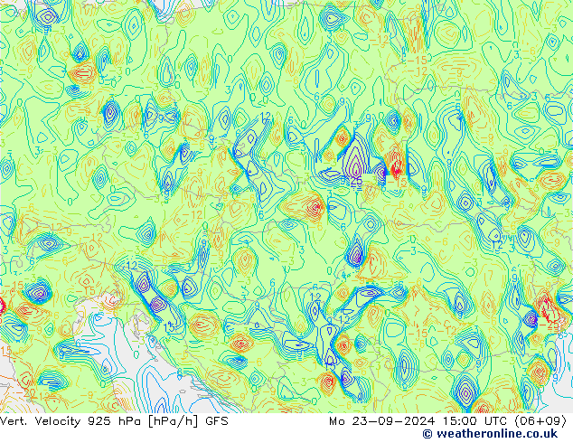 Vert. Velocity 925 hPa GFS Mo 23.09.2024 15 UTC