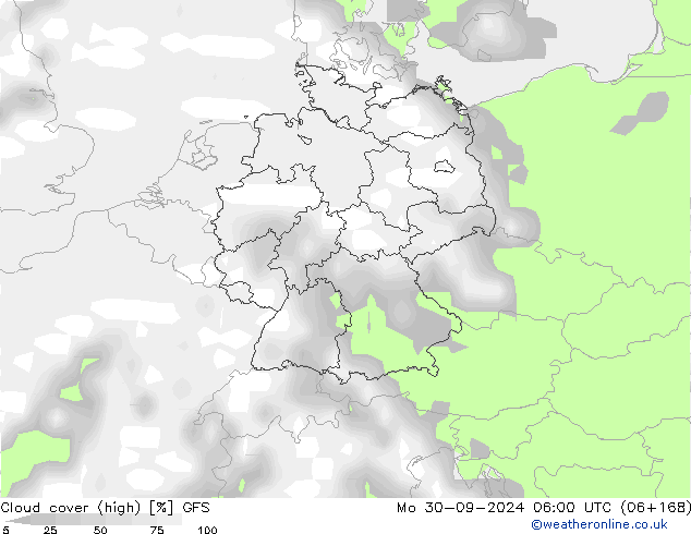 Bulutlar (yüksek) GFS Pzt 30.09.2024 06 UTC