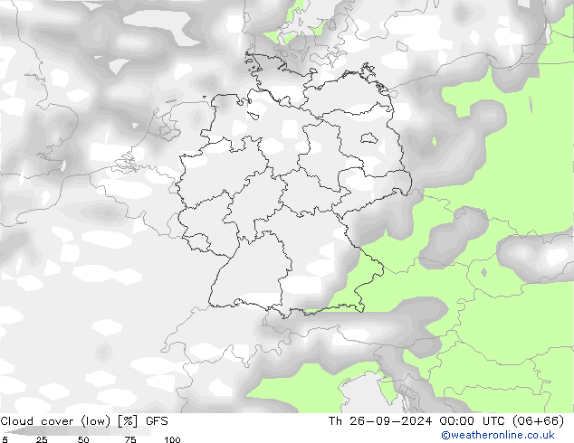 Bulutlar (düşük) GFS Per 26.09.2024 00 UTC