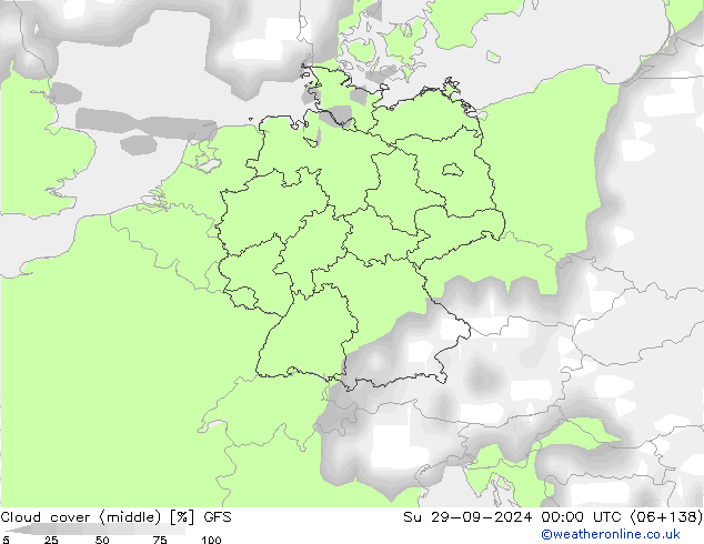 nuvens (médio) GFS Dom 29.09.2024 00 UTC