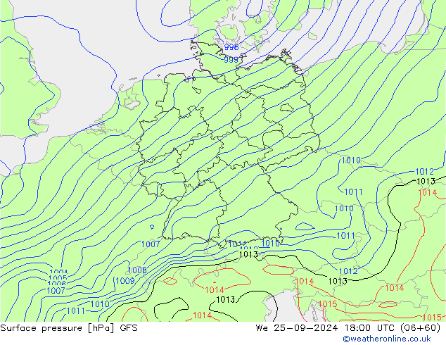 GFS: We 25.09.2024 18 UTC