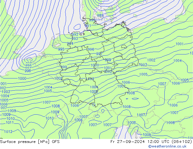 GFS: ven 27.09.2024 12 UTC