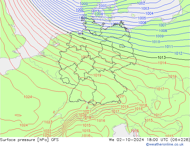 GFS: mer 02.10.2024 18 UTC