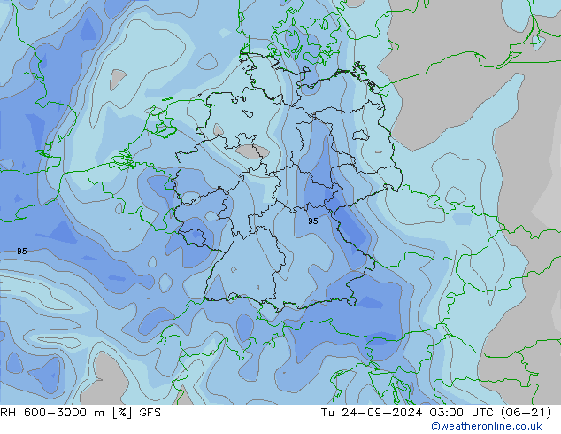 RV 600-3000 m GFS di 24.09.2024 03 UTC