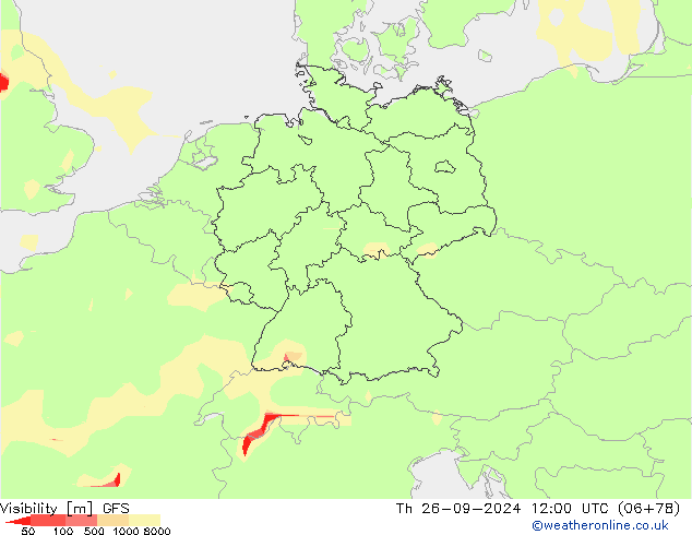 Sichtweite GFS Do 26.09.2024 12 UTC