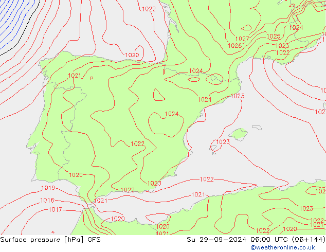 GFS: Su 29.09.2024 06 UTC