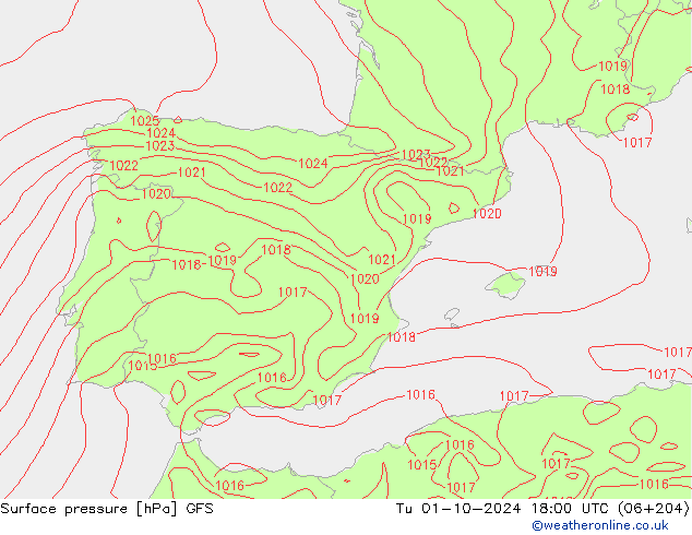 GFS: mar 01.10.2024 18 UTC