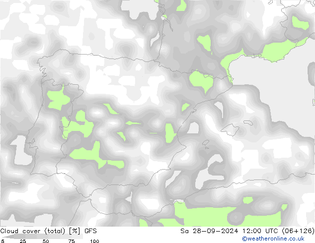 Wolken (gesamt) GFS Sa 28.09.2024 12 UTC