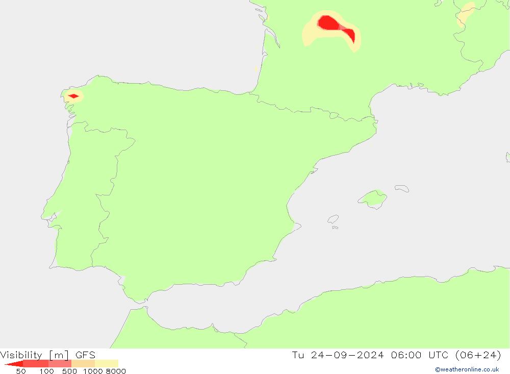 видимость GFS вт 24.09.2024 06 UTC