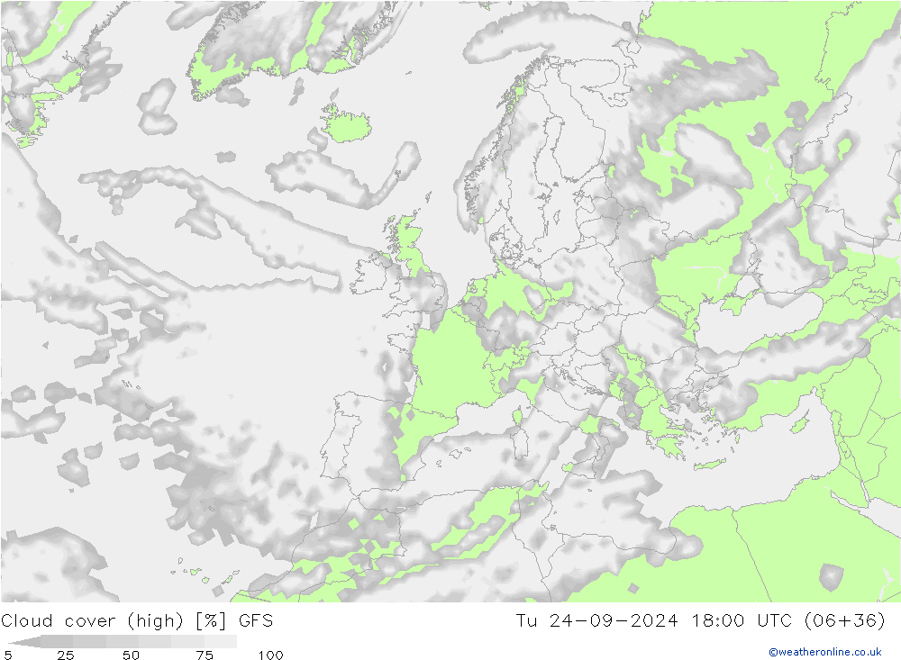 Nubi alte GFS mar 24.09.2024 18 UTC