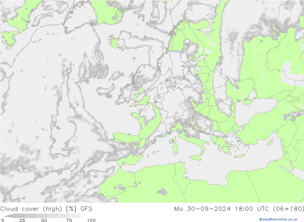 Bulutlar (yüksek) GFS Eylül 2024