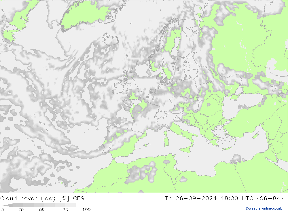 Nuages (bas) GFS jeu 26.09.2024 18 UTC