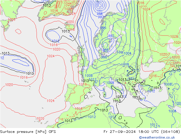 GFS: Cu 27.09.2024 18 UTC