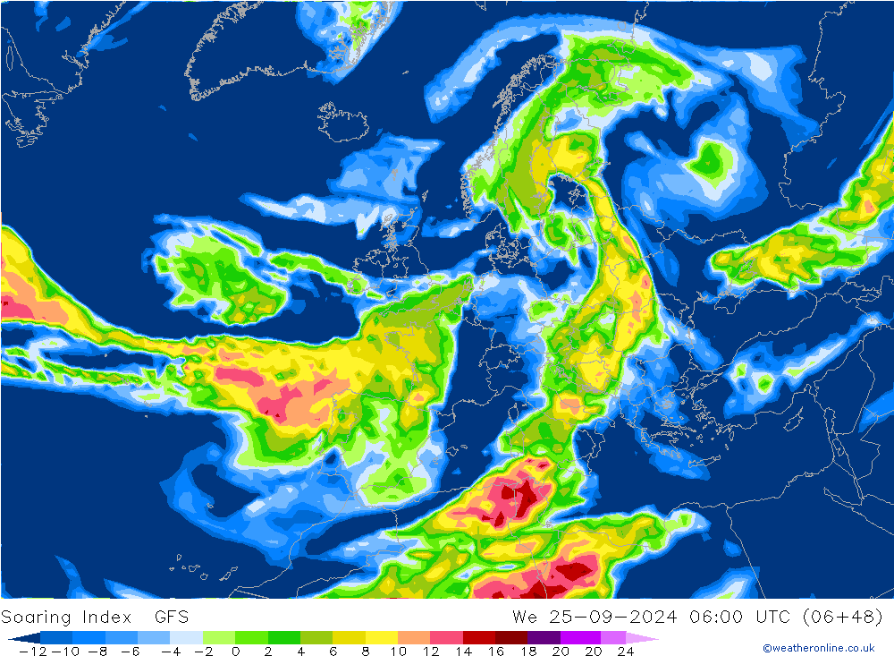 Soaring Index GFS St 25.09.2024 06 UTC