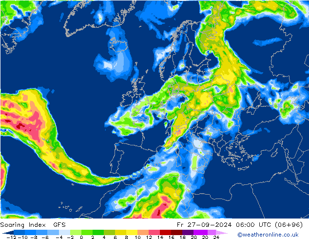 Soaring Index GFS Fr 27.09.2024 06 UTC