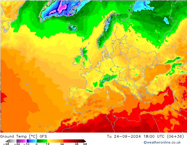 temp. mín./solo GFS Ter 24.09.2024 18 UTC