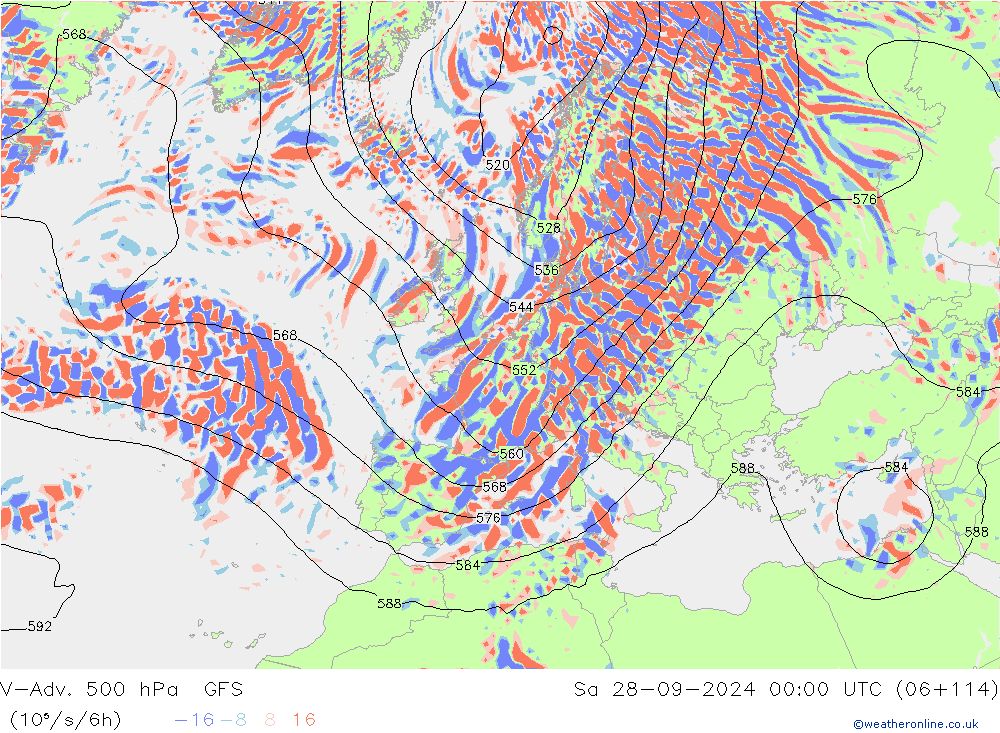 V-Adv. 500 hPa GFS Settembre 2024