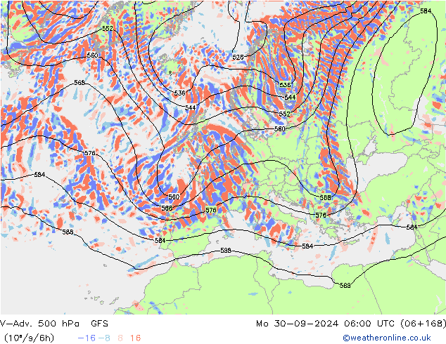 V-Adv. 500 hPa GFS September 2024