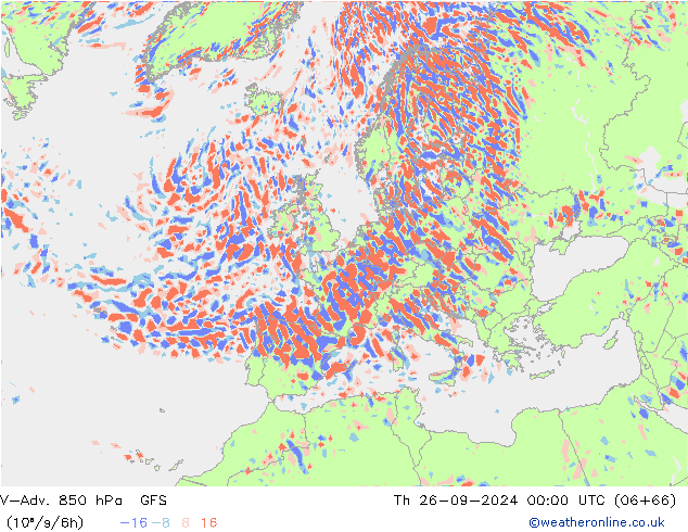 V-Adv. 850 hPa GFS Th 26.09.2024 00 UTC